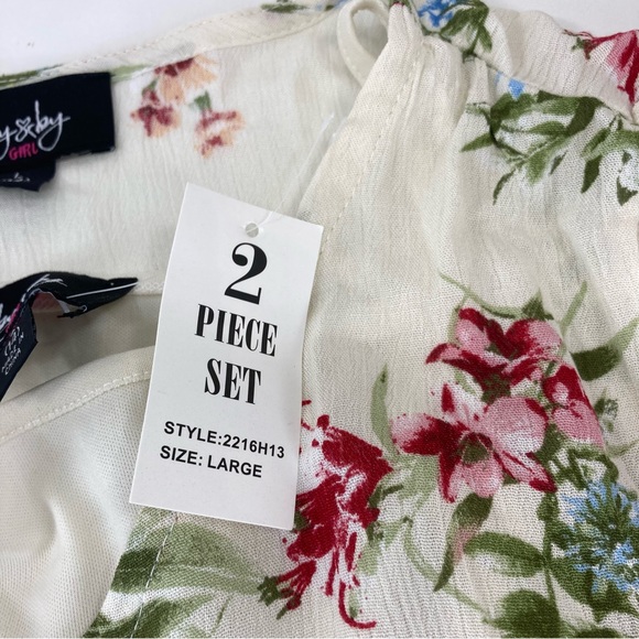 by&by girl Little & Big Girls Flutter Sleeve A-Line Dress 2 piece set L - Picture 12 of 17